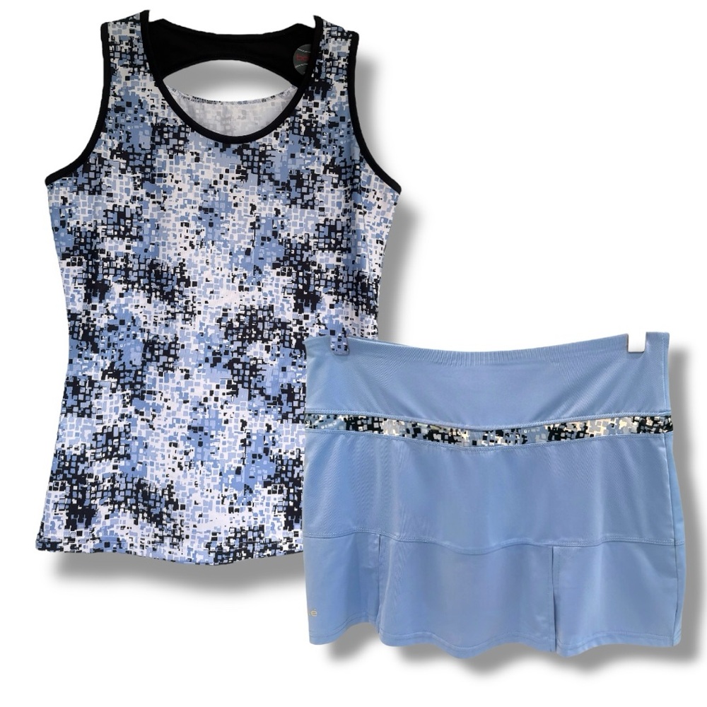 Bolle’ 2 Piece Matching Tennis Pickleball Golf Skort & Top. Women’s Size S/M
